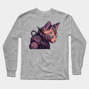 Cyborg Cat Long Sleeve T-Shirt